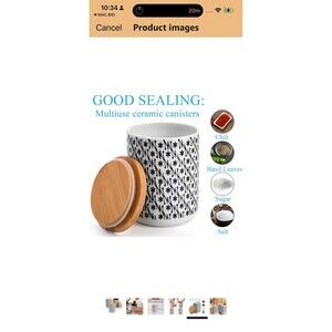 Yesland Kitchen Canisters Set of 3 with 24Oz -